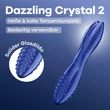 Üvegdildó kétvégű Dazzling crystal 2 - light blue