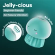 Léghullámos csiklóizgató Jelly-cious - green