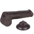 Letapaszható műpénisz Sliding skin dual layer 8 dildó fekete III 21 cm
