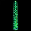 Foszforeszkáló kétvégű üvegdildó Glow in the dark Twilight Gleam glass dildo slim fantasy