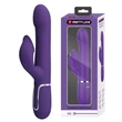 Masszírozógyöngyös csiklókaros vibrátor sötét lila - Pretty Love Falin twinkled tenderness purple