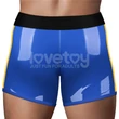 Vizes hatású, fényes alsó felcsatolható dildókhoz - Chic Strap-On shorts L/XL (101-109cm) Blue
