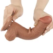 Letapasztható műpénisz Sliding skin dual layer 8 dildó barna iii 21 cm