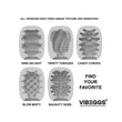 Vibrátoros maszturbátor tojás VIBEGGS - Twisty Tongues - Vibrating Masturbation Sleeve - White