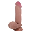 Realisztikus csúszóbőrös herés dildó Pretty Love Creel brown 16 cm