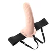 Üreges felcsatolható dildó 20 cm - 8" Hollow Strap-On Light/Black