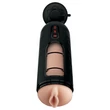 Forgó és szorító vibrációs masztubátor Vibrating Mega Milker Light/Black