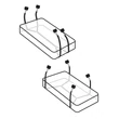 Ágyhoz kötöző szett Wraparound Mattress Restraints Black
