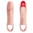 Péniszhosszabbító rezgéssel testszínű, Pretty love penis sleeve cecilia