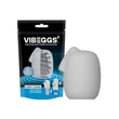Vibrátoros maszturbátor tojás VIBEGGS - Candy Curves - Vibrating Masturbation Sleeve - White