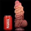 Vastag kétrétegű platinum szilikon dildó kötél mintával 24 cm - 9.5'' Dual layered Platinum Silicone Cock with Rope