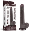Letapasztható 9'' sliding skin dual layer dildó fekete