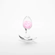 Kis méretű szilikon plug rózsaszín üveg gömbbel Cosmic Glams - small - pink