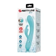 Tölthető, szilikon nyuszi vibrátor Pretty Love Scocco green 20 cm