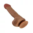 Realisztikus csúszóbőrös herés barna dildó Beautiful Bergrisi 26 cm