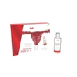 Szexi piros bugyi és epres síkosító ajándék szett Red brazilian panty + slinding gel