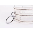 Bőr nyakörv fehér - Collar made in calf softy leather