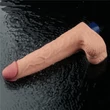 Realisztikus világos herés vibrátor 25 cm Real Softee rechargeable vibrating dildo