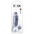 Átlátszó herés dildó 18 cm - 7" with balls Clear