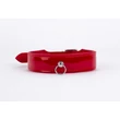 Nyakörv piros - Patent leather with lamb leather
