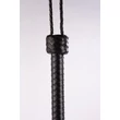 Fonott bőr korbács Kid handle kid leather braided tails fekete