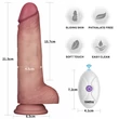 Vibráló csúszóbőrű Pro II szilikon pénisz 21,5 cm