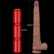 Realisztikus hajlítható dildó 16'' dual layered bendable silicone cock xxl(flesh)