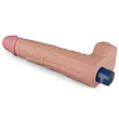 Realisztikus világos herés vibrátor 25 cm Real Softee rechargeable vibrating dildo