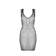 Fekete átlátszó miniruha BS097 black