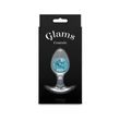 Közepes méretű szilikon plug kék üveg gömbbel Cosmic Glams - medium - blue