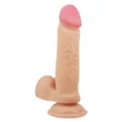 Realisztikus csúszóbőrös herés dildó Pretty Love Creel flesh 16 cm