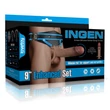 Realisztikus, ürges dildó felcsatolható hámmal 21,4cm - Ingen 9'' Enhanced Set XS/S/M (Flesh)