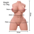 Applikációs vibrátoros női torzó Alanna masturbator