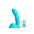 Távirányítós, ívelt szilikon dildó 12,5 cm - Colours Curve Vibrating 5" Dildo teal