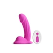 Távirányítós, ívelt szilikon dildó 12,5 cm - Colours Curve Vibrating 5" Dildo Pink