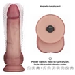 Csúszóbőrös vibrátoros műpénisz Pro II - távirányítós 20 cm