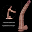 Realisztikus hajlítható dildó 16'' dual layered bendable silicone cock xxl(flesh)