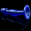 Kék zselés prosztata dildó, anál plug Flawless Clear Prostate Plug 6.5'' Blue 16,5 cm