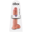 Letapasztható dildó herékkel 11" cock with balls light 28 cm