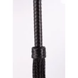 Fonott bőr korbács Kid handle kid leather braided tails fekete