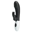 Nyuszi vibrátor szilikon Pretty Love Naugthy Bunny Black