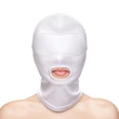 Fehér nyitott szájú fejmaszk Fetish & fashion - mouth hood - white
