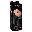 Vibrátoros száj maszturbátor Deep throat vibrating stroker light/black