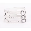 Bőr nyakörv fehér - Collar made in calf softy leather
