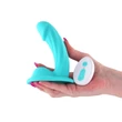 Távirányítós, ívelt szilikon dildó 12,5 cm - Colours Curve Vibrating 5" Dildo teal