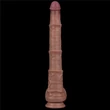Realisztikus hajlítható dildó 16'' dual layered bendable silicone cock xxl(flesh)
