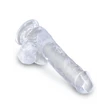 King Cock Clear színtelen herés dildó 15 cm