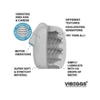 Vibrátoros maszturbátor tojás VIBEGGS - Ribs Delight - Vibrating Masturbation Sleeve - White