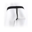 Felcsatoható üreges műpénisz 24 cm vibrating hollow strap-on with balls light black
