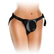Felköthető heveder realisztikus dildóval Beginner's silicone body dock kit black / black